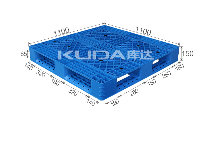 1111N網(wǎng)格田字（置鋼管）塑料托盤(pán)