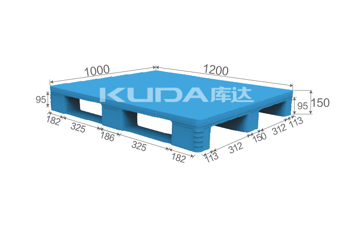 1210A2平板川字（置鋼管）塑料托盤(pán)
