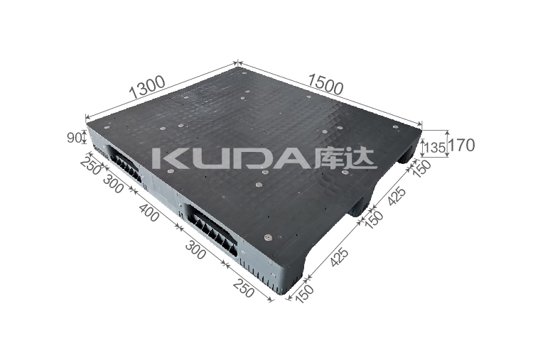 1513A平板川字（置鋼管）塑料托盤