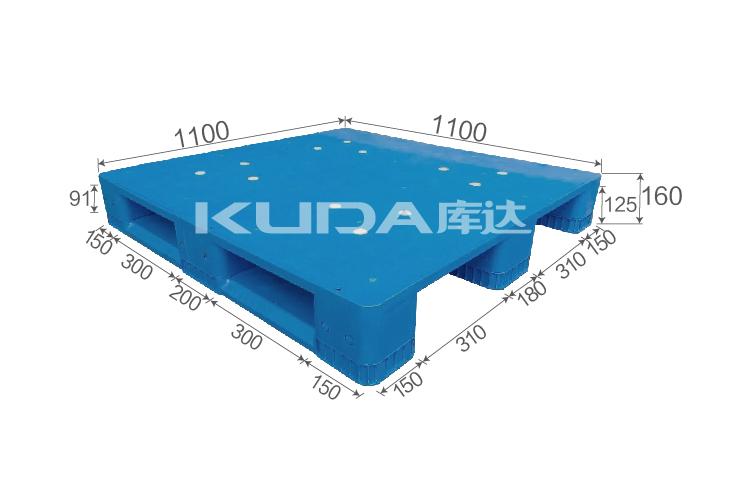 1111L平板川字（置鋼管）塑料托盤