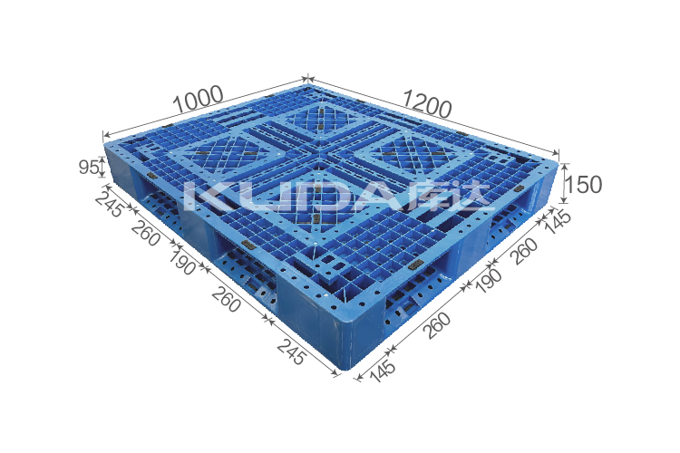 1210P網(wǎng)格田字塑料托盤(pán)