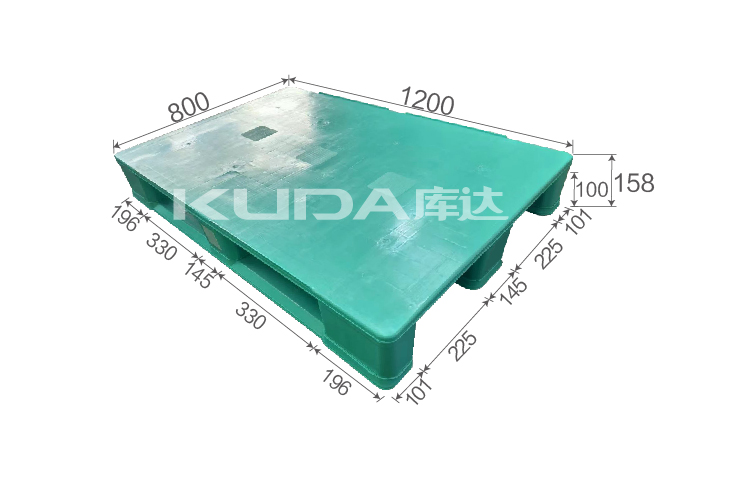 1208H平板川字（置鋼管）塑料托盤