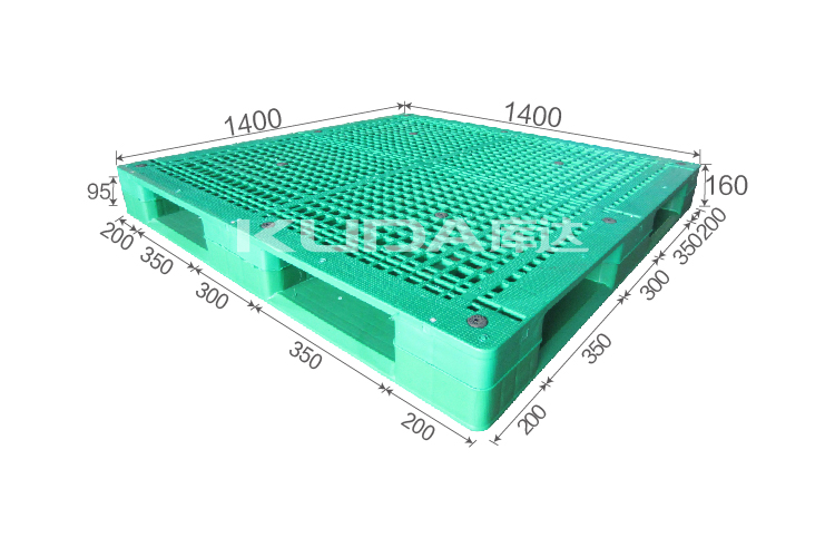 1414C網(wǎng)格田字（置鋼管）塑料托盤(pán)