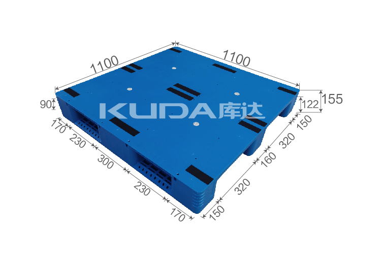 1111N平板川字（置鋼管）塑料托盤