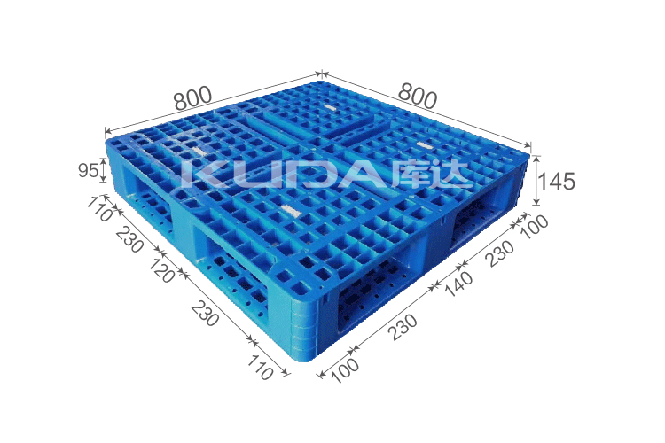 0808A網(wǎng)格田字（面置鋼管）塑料托盤