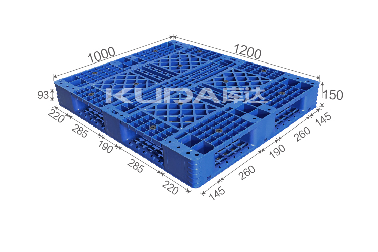 1210G2網(wǎng)格田字（置鋼管）塑料托盤