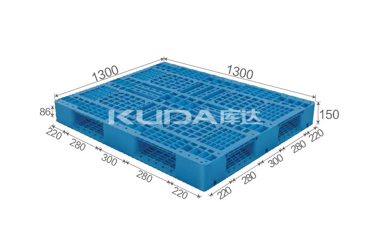 1313B網(wǎng)格田字（置鋼管）塑料托盤