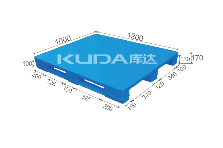 1210C2平板川字（置鋼管）塑料托盤