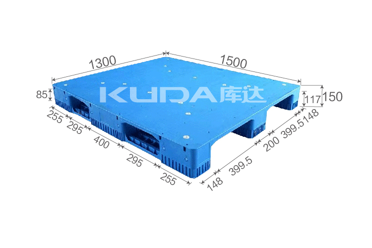 1513B平板川字（置鋼管）塑料托盤