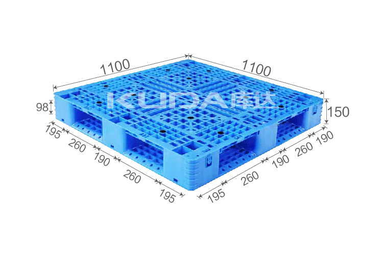 1111G2網(wǎng)格田字（置鋼管）塑料托盤