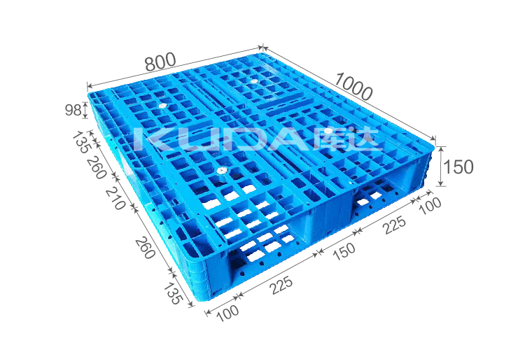 1008A網(wǎng)格田字塑料托盤