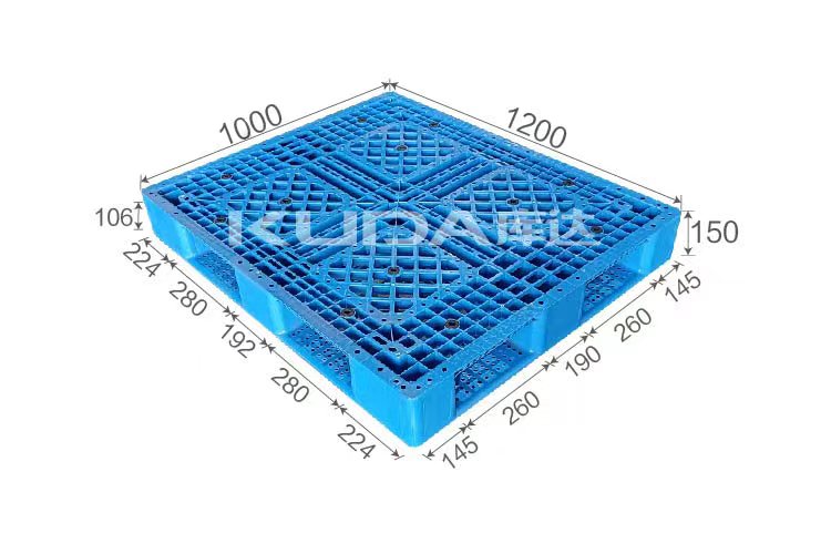 1210S網(wǎng)格田字塑料托盤